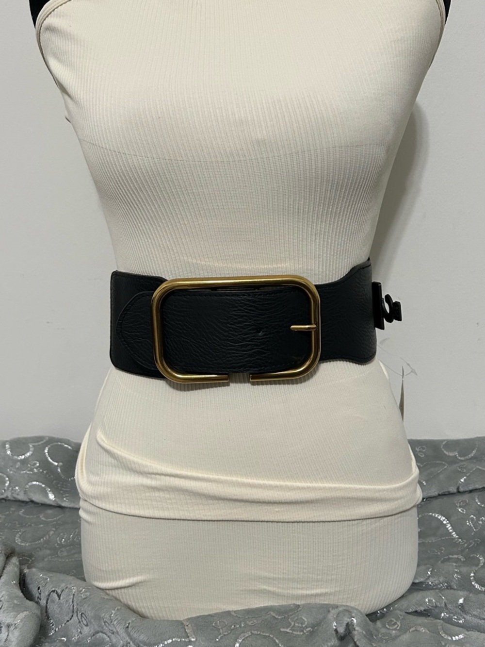 NWT Cato Brad Wide Waist Belt with Gold Buckle - Back, Size 2X